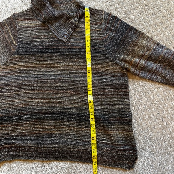 CJ Banks Neutral Multicolor Cowl Neck Sweater size 1x - Picture 7 of 11